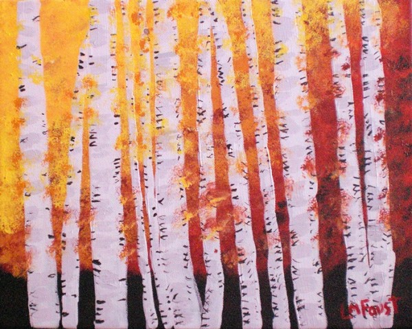 Autumn Birch Trees-Linda Faust 