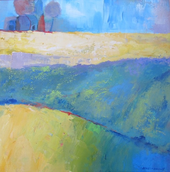 Ann hart Marquis-Waiting for Harvest-abstract landscape