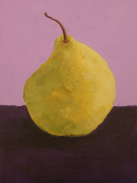 example of painting a pear for a class