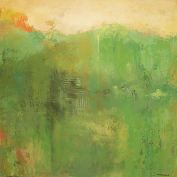 painting by Ann Hart Marquis showing tones of green.